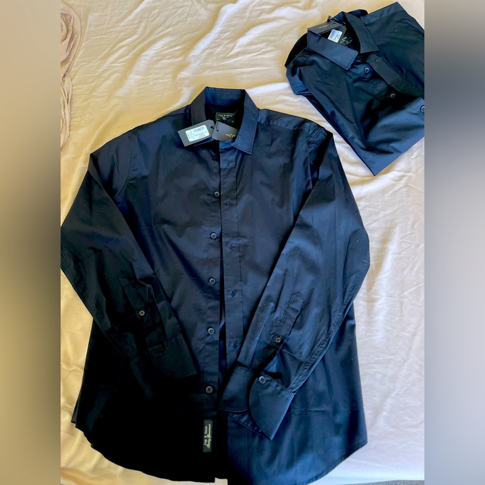 NWT RAG & BONE FIT 1 CHARLES LONG SLEEVE SLIM TAILORED SHIRT (neck 16): $99